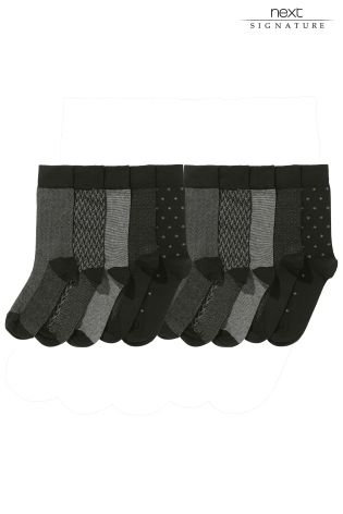 Grey Formal Mix Socks Ten Pack